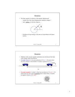 Rotational Motion