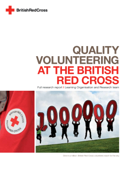 quality volunteering at the British Red Cross (pdf