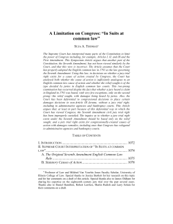 In Suits at common law - Moritz College of Law