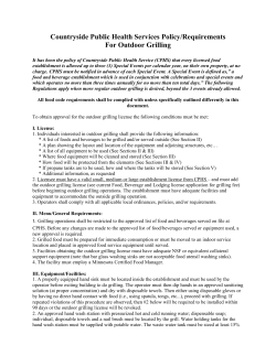 Outdoor Grilling Requirements
