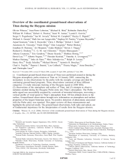 Overview of the coordinated ground‐based observations of Titan