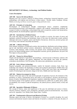 Bachelor of arts(History, Archaeology And Political Studies)