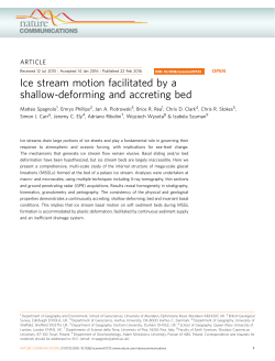 Ice stream motion facilitated by a shallow