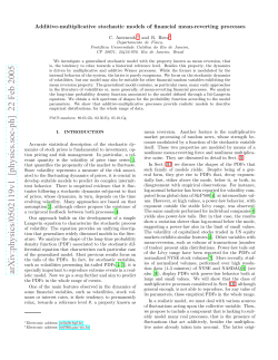 Additive-multiplicative stochastic models of financial mean