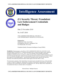 Security Threat: Fraudulent Law Enforcement