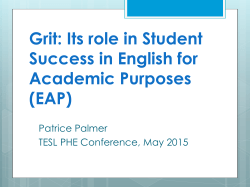 Grit - TESL PHE