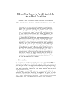 Efficient May Happen in Parallel Analysis for Async