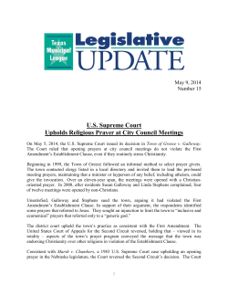 US Supreme Court Upholds Religious Prayer at City Council Meetings