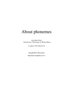 Introductory Phonology