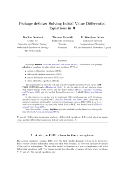 Package deSolve: Solving Initial Value Differential Equations in R