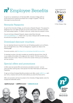 Employee Benefits - University of Otago