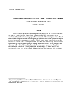 Financial and Sovereign Debt Crises