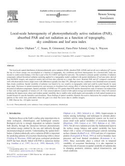 Local-scale heterogeneity of photosynthetically active radiation (PAR)