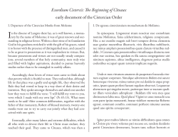 Exordium Cistercii: The Beginning of C&icirc;teaux