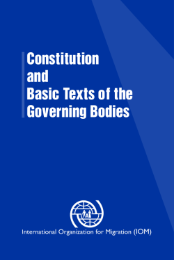 IOM Constitution - IOM Publications - International Organization for