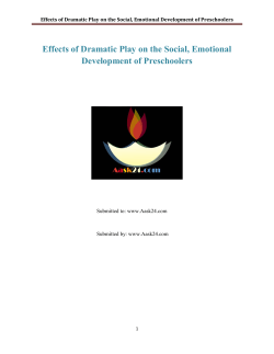 Effects of Dramatic Play on the Social, Emotional