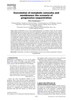 Coevolution of metabolic networks and membranes: the scenario of