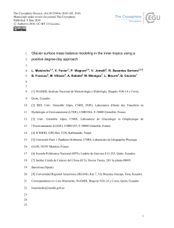 Glacier surface mass balance modeling in the inner tropics using a