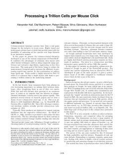 Processing a Trillion Cells per Mouse Click