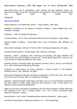 Open-channel hydraulics, 1959, 680 pages, Ven