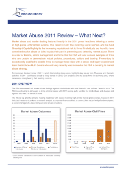Market Abuse 2011 Review &ndash; What Next?