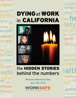 Dying at Work in California