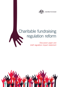 Charitable Fundraising Regulation Reform: Discussion Paper and