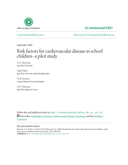 Risk factors for cardiovascular disease in school children-