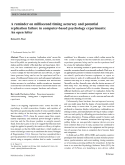 A reminder on millisecond timing accuracy and potential replication