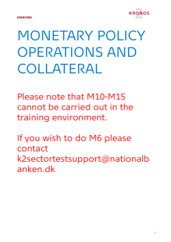 monetary policy operations and collateral