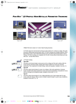 PAN-WAY &trade; LD PROFILE NON-METALLIC PERIMETER TRUNKING