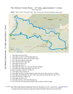 The Ultimate Twisties Route &ndash; 215 miles, approximately 5 &frac12; hours