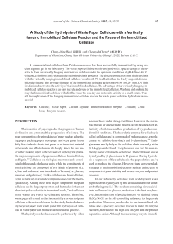 A Study of the Hydrolysis of Waste Paper Cellulose with a Vertically