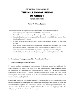 the millennial reign of christ