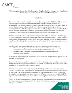 Managing Drug Costs - Memohead-Jan 07