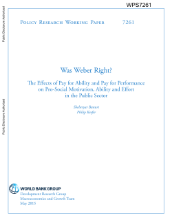 measure effort - World bank documents