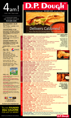 D.P. Dough Menu
