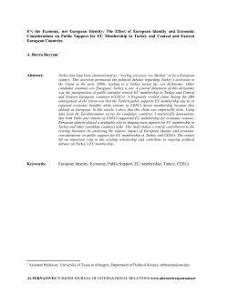It`s the Economy, not European Identity: The Effect of European