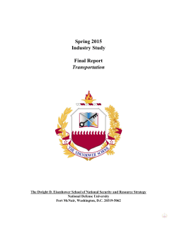 Spring 2015 Industry Study Final Report Transportation
