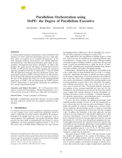 Parallelism Orchestration using DoPE: the Degree of Parallelism