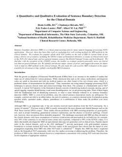 A Quantitative and Qualitative Evaluation of Sentence Boundary