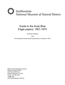 Guide to the Acee Blue Eagle papers, 1907-1975
