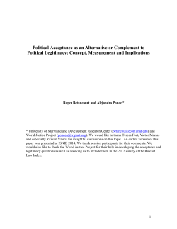 Political Acceptance as an Alternative or Complement