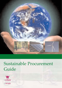 Sustainable Procurement Guide - Wrexham County Borough Council