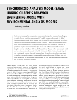 SYNCHRONIZED ANALYSIS MODEL (SAM): LINKING GILBERT`S
