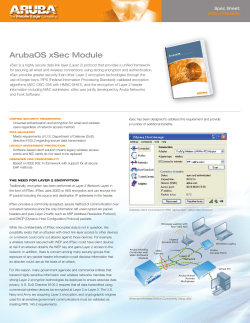 ArubaOS xSec Module