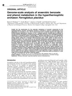 Genome-scale analysis of anaerobic benzoate and phenol