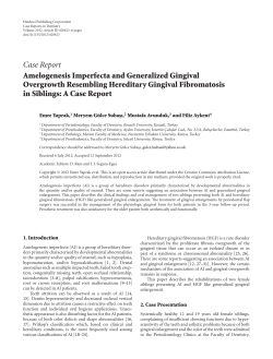 Case Report Amelogenesis Imperfecta and Generalized