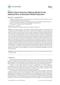 Multi-Criteria Decision-Making Model for the Material Flow of