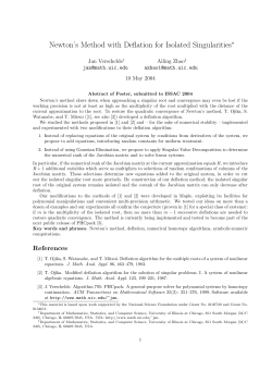 Newton`s Method with Deflation for Isolated Singularities